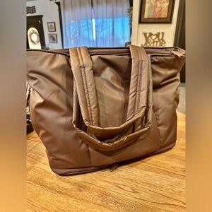 Luka Expandable Laptop Tote in Walnut